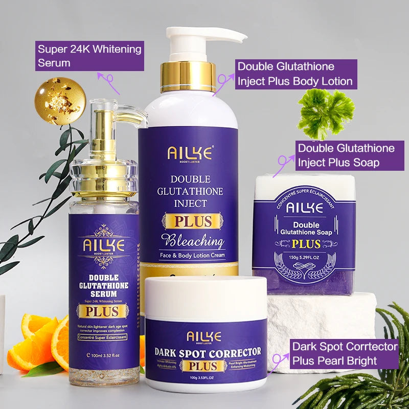 AILKE Double Glutathione Brightening Cosmetics Skin Care Set