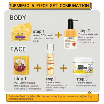 AILKE Organic Turmeric Skin Care Set